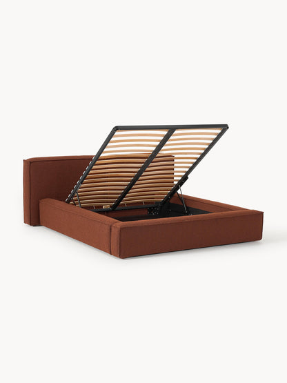 Lennon Upholstered Storage Bed in Bouclé