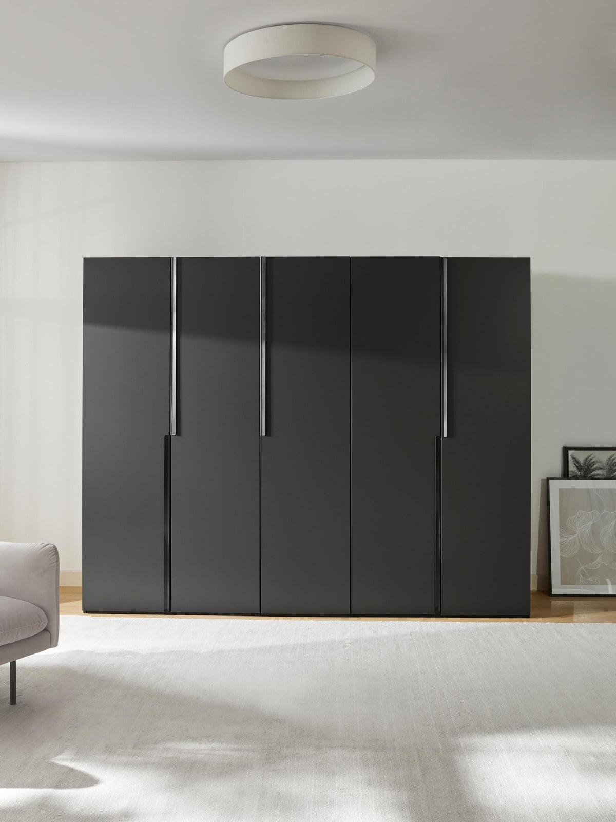 Leon Hinged-Door Modular Wardrobe in Various Sizes, 250 cm Wide