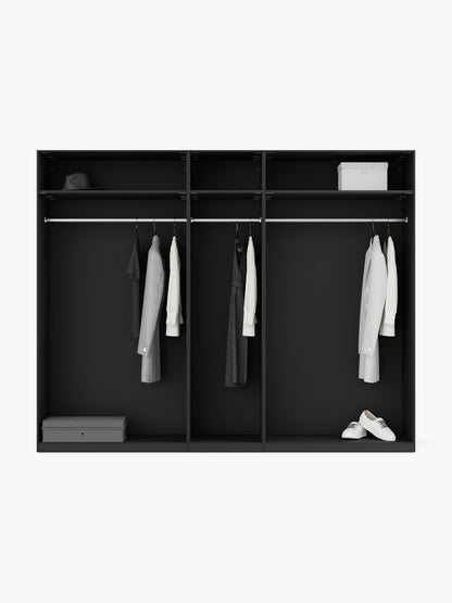 Leon Hinged-Door Modular Wardrobe in Various Sizes, 250 cm Wide