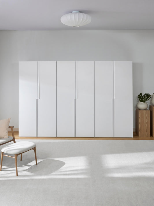 Leon Hinged-Door Modular Wardrobe in Various Sizes, 300 cm Wide