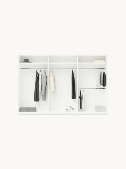 Leon Hinged-Door Modular Wardrobe in Various Sizes, 300 cm Wide