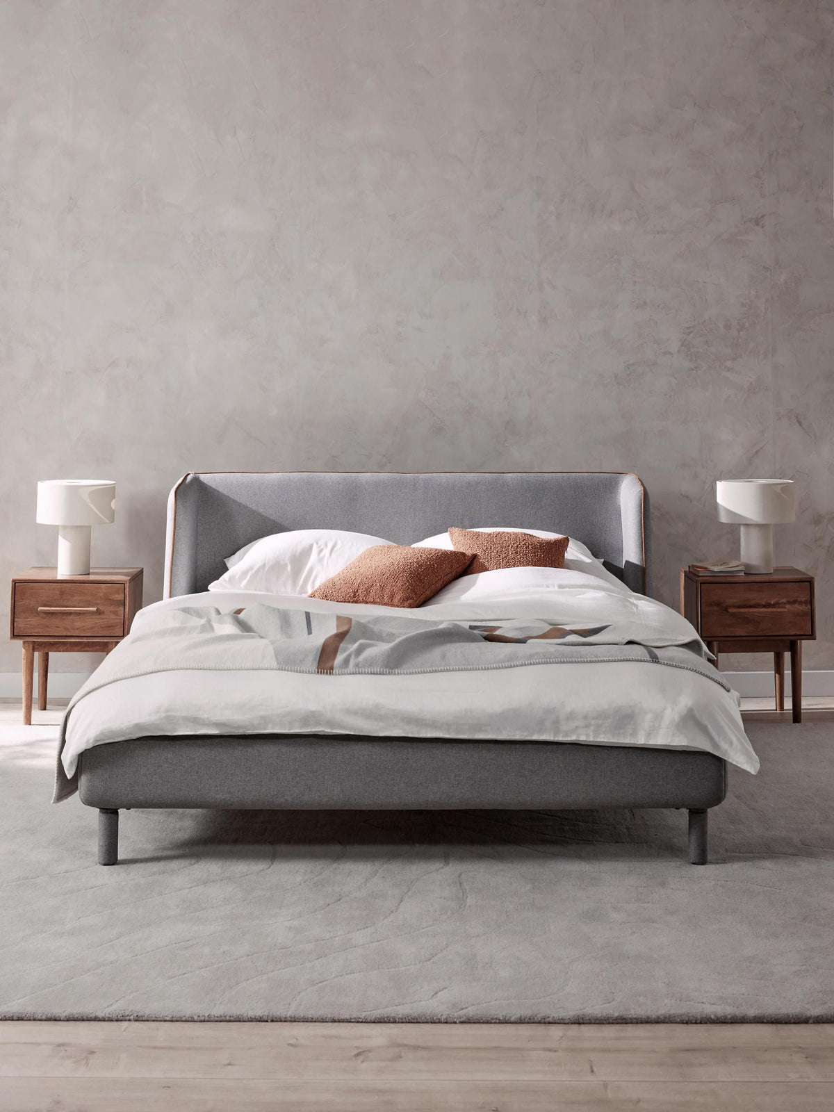 Luma Upholstered Headboard Bed