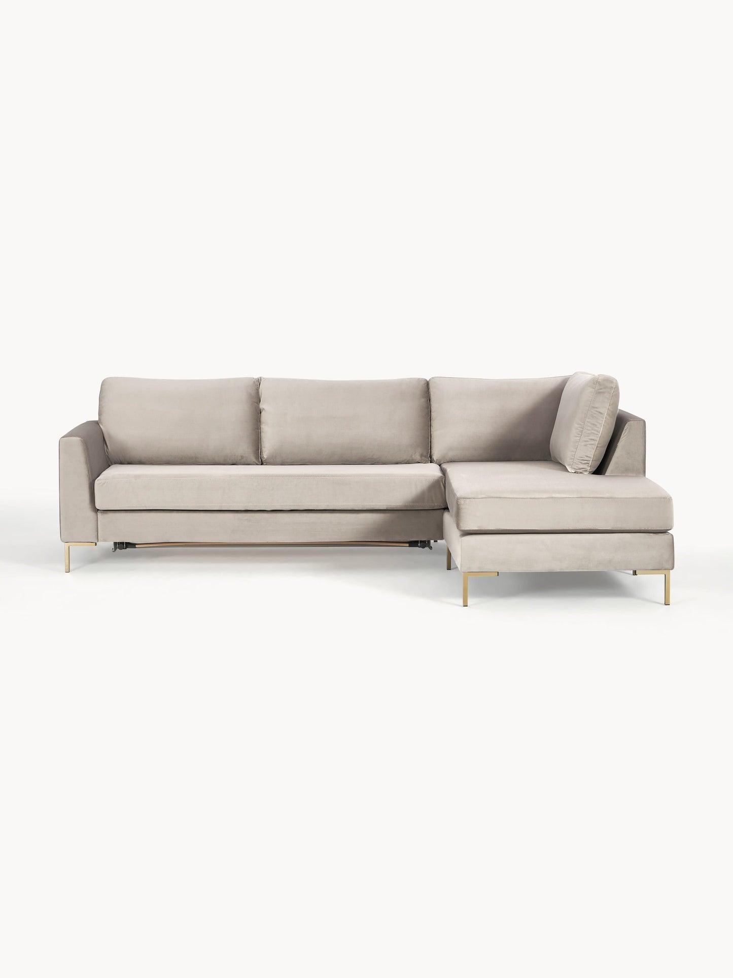 Luna 3-Seater Sofa Bed in Velvet, with Mattress