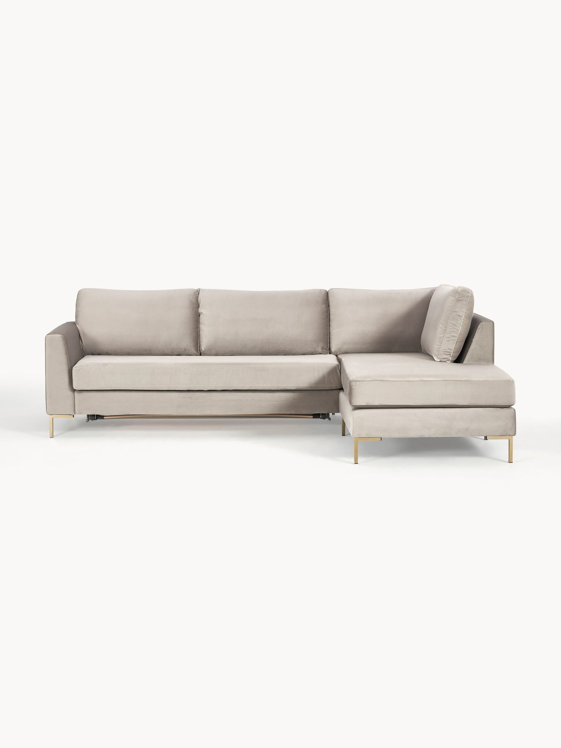 Luna 3-Seater Sofa Bed in Velvet, with Mattress