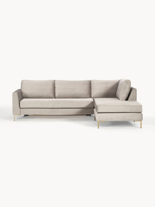 Luna 3-Seater Sofa Bed in Velvet, with Mattress