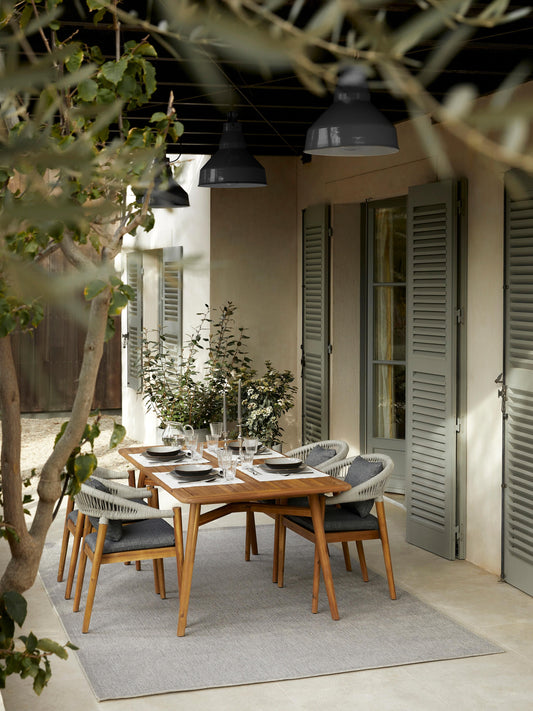 Marc Table in Acacia Wood for the Garden, 180 x 90 cm