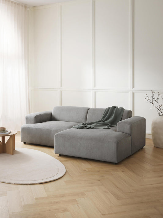 Melva 3-Seater Corner Sofa in Corduroy