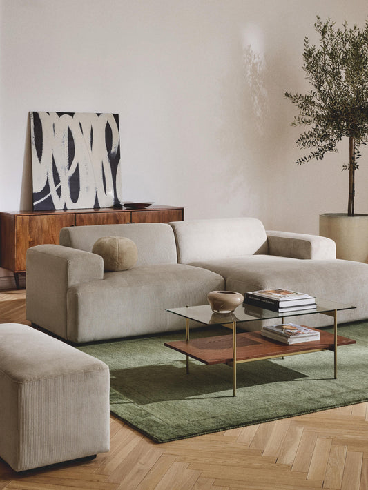 Melva 3-Seater Corner Sofa in Corduroy