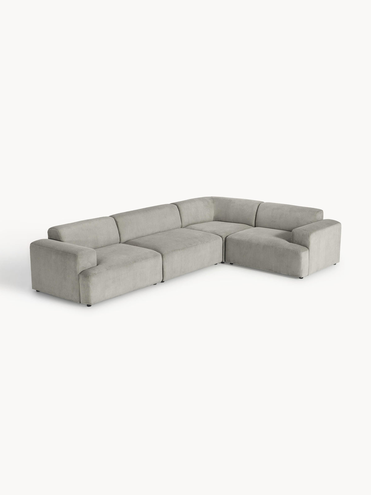 Melva 4-Seater Corner Sofa in Corduroy, Large