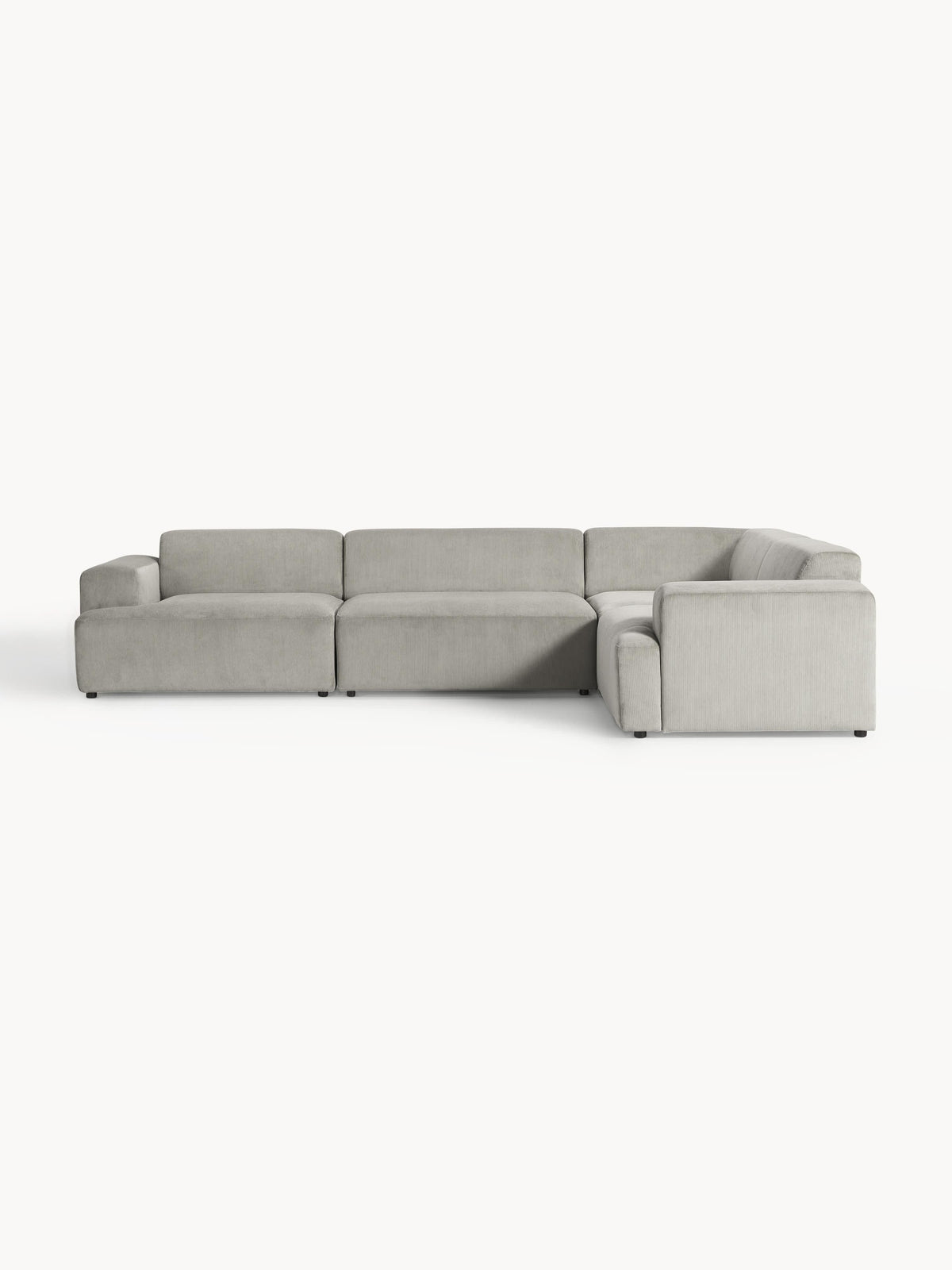 Melva 4-Seater Corner Sofa in Corduroy, Large