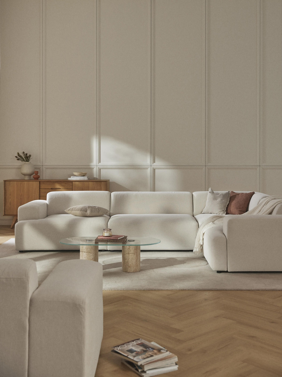 Melva 4-Seater Corner Sofa, Large