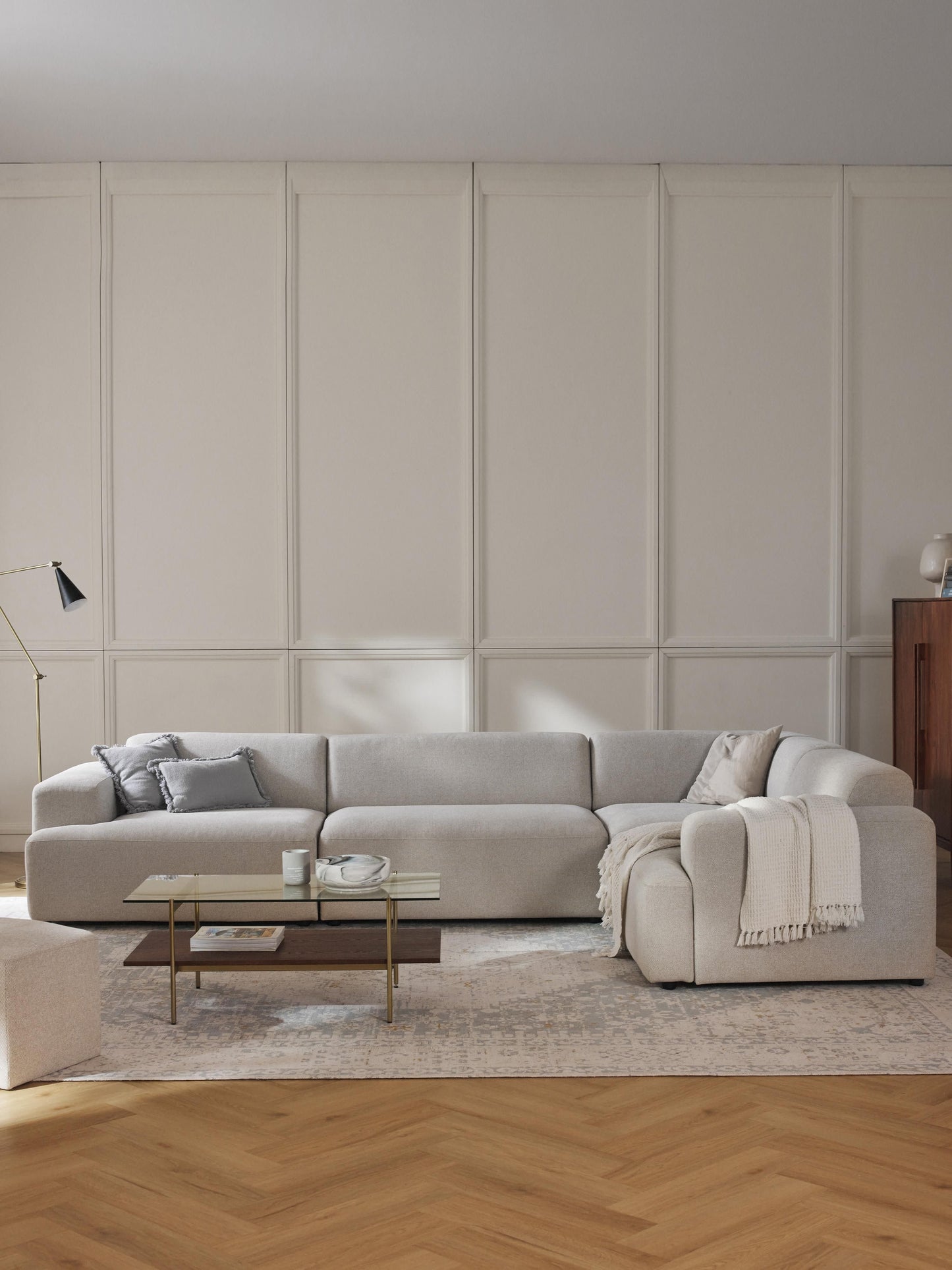 Melva 4-Seater Corner Sofa, Large