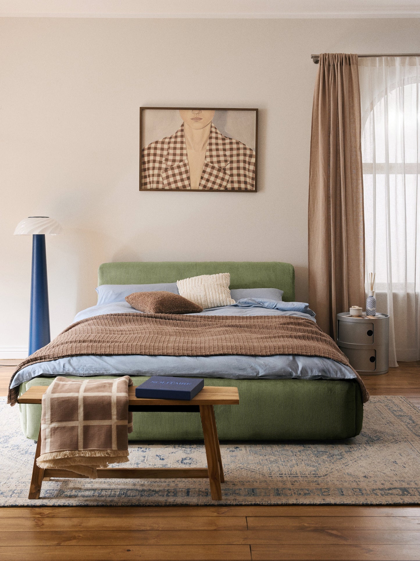 Melva Bed, Upholstered
