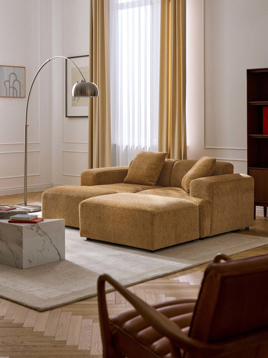 Melva Upholstered Ottoman, W 99 x D 72 cm