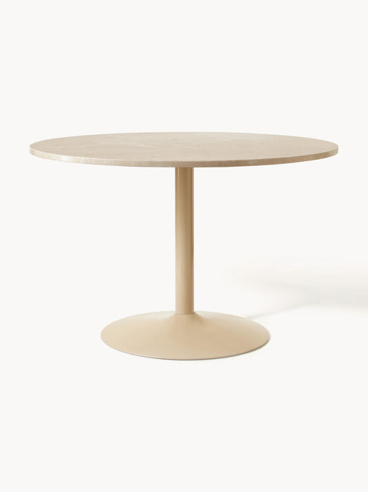 Miley Oval Dining Table in Marble, 120 x 90 cm