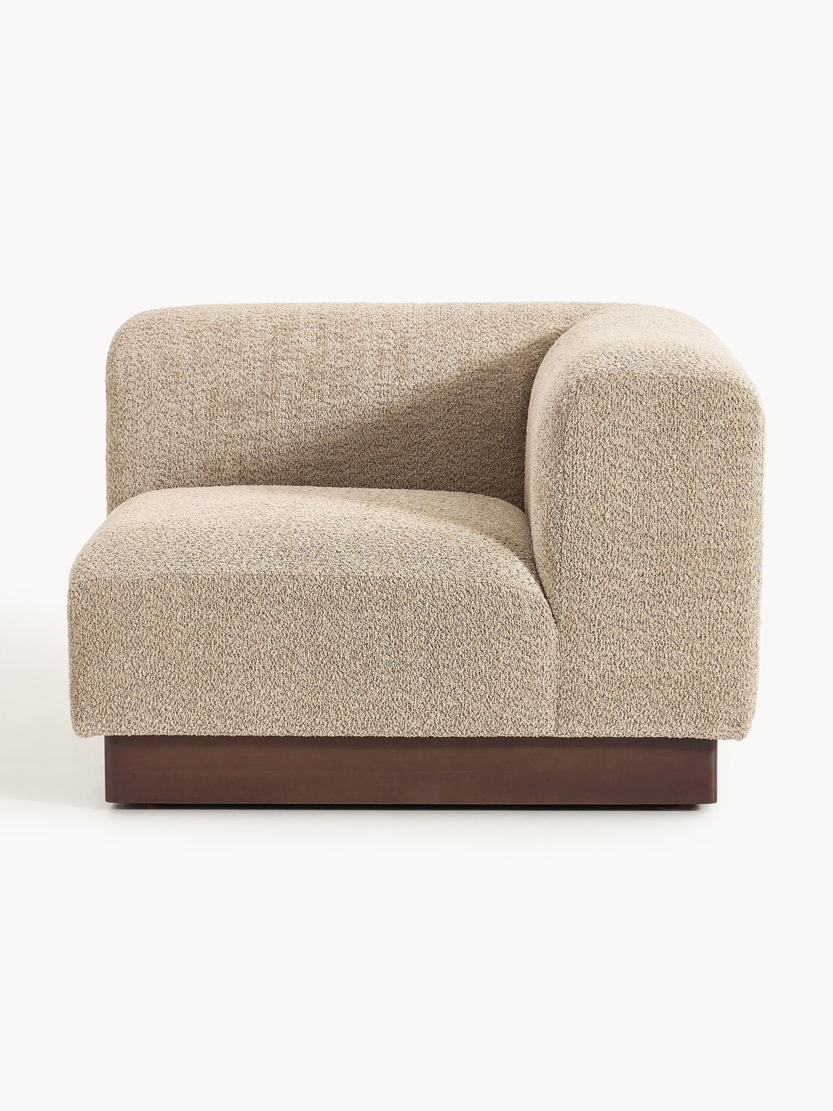 Natalie Corner Section in Teddy Bouclé