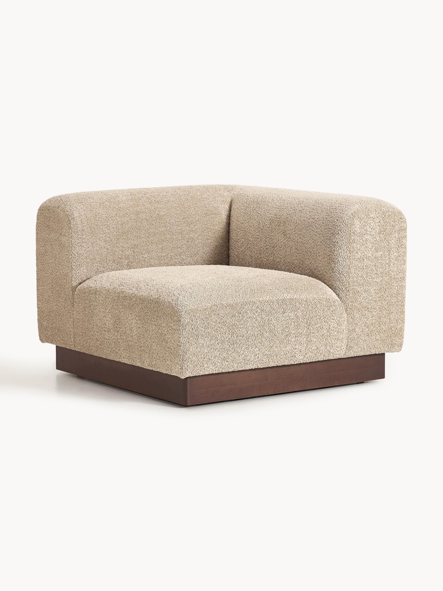 Natalie Corner Section in Teddy Bouclé