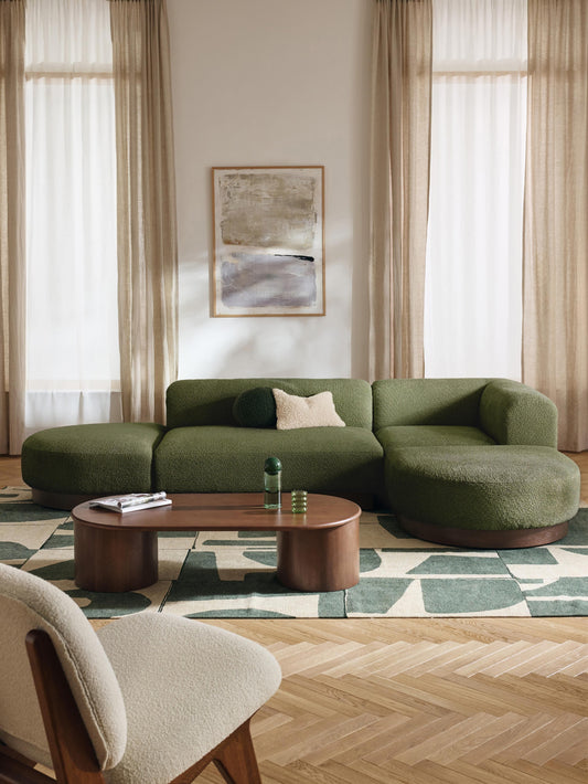 Natalie Corner Sofa in Teddy Bouclé, Modular