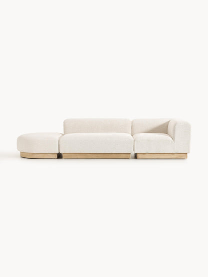 Natalie Modular Ottoman with Stool in Teddy Bouclé (Left/Right)
