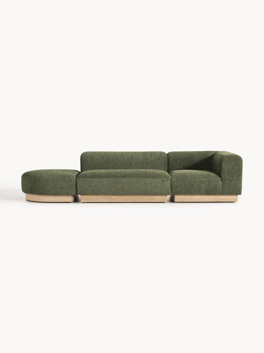 Natalie Modular Ottoman with Stool in Teddy Bouclé (Left/Right)