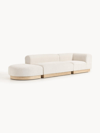 Natalie Modular Ottoman with Stool in Teddy Bouclé (Left/Right)