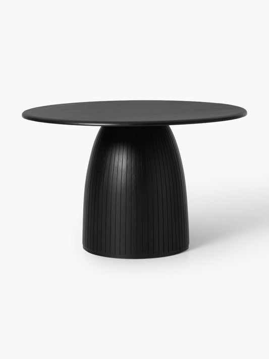 Nelly Round Fluted-Texture Dining Table, in Various Sizes