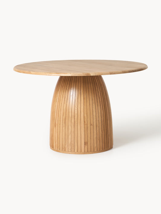 Nelly Round Fluted-Texture Dining Table, in Various Sizes