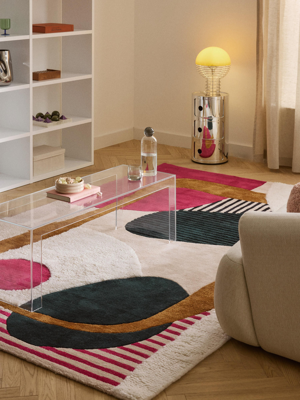 Rosco Wool Rug with High-Low Texture, Hand-Tufted