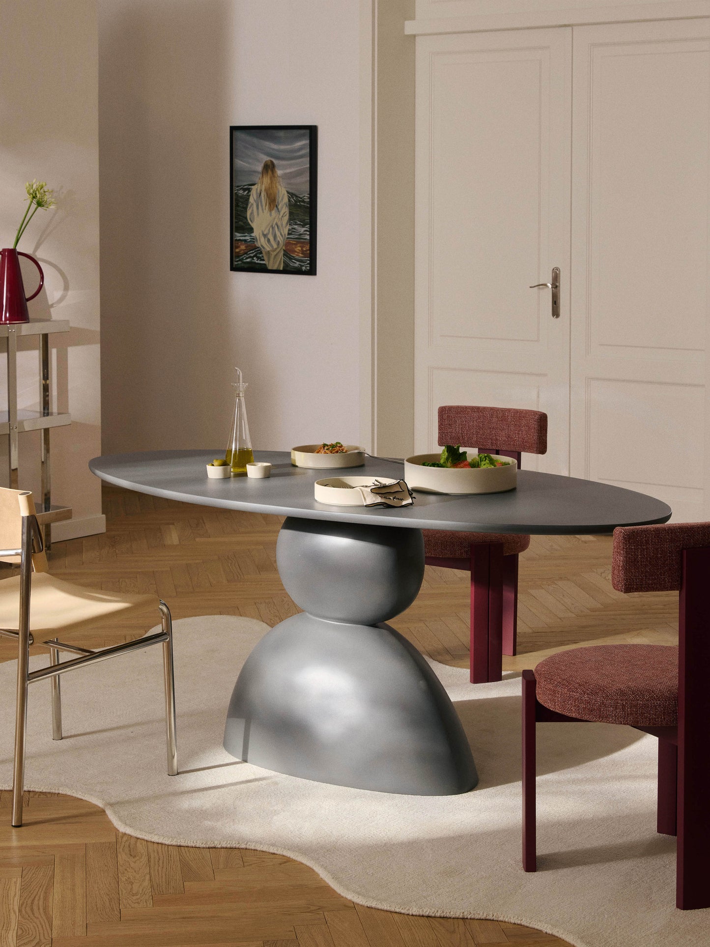 Sahrain Organic-Design Oval Dining Table, 180 x 90 cm
