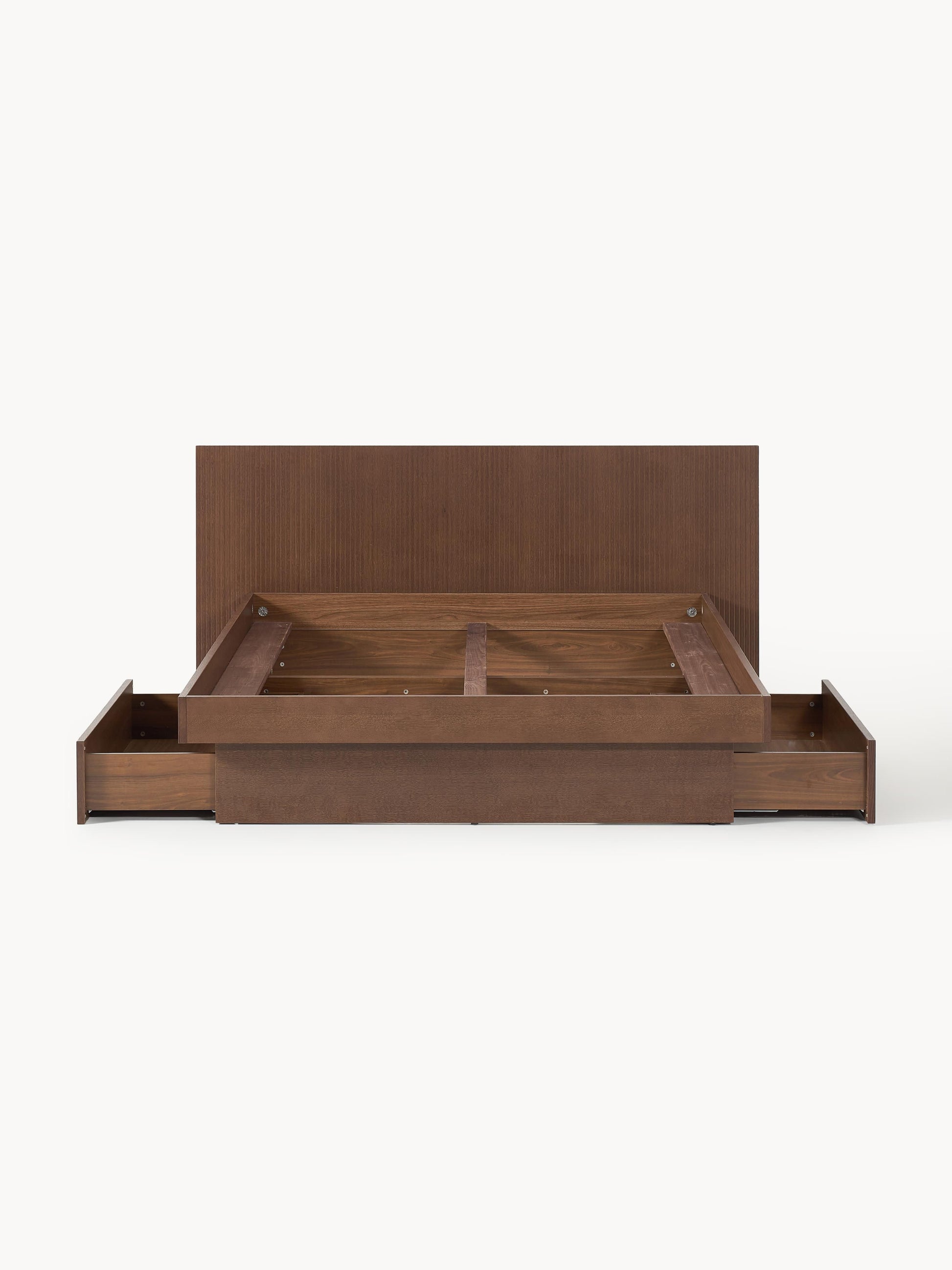 Sato Bed in Wood with Headboard and Drawers