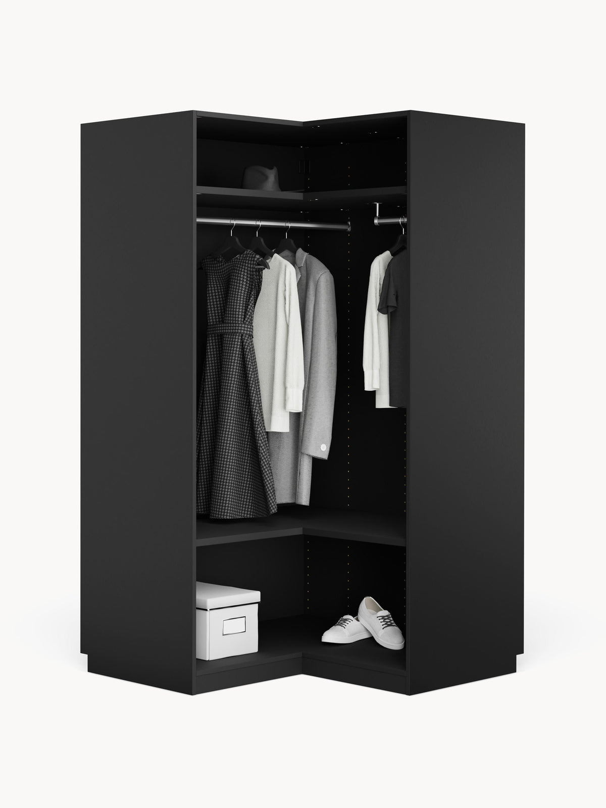Simone Corner Modular Wardrobe, 115 cm Wide