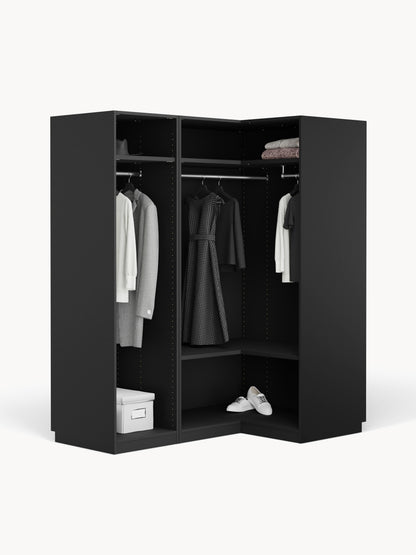 Simone Corner Modular Wardrobe in Various Sizes, 165 cm Wide
