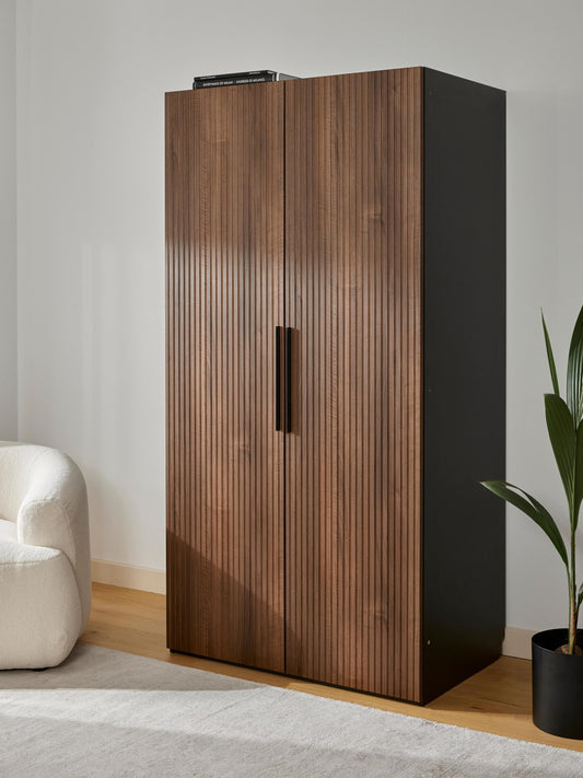 Simone Hinged-Door Modular Wardrobe in Various Sizes, 100 cm Wide
