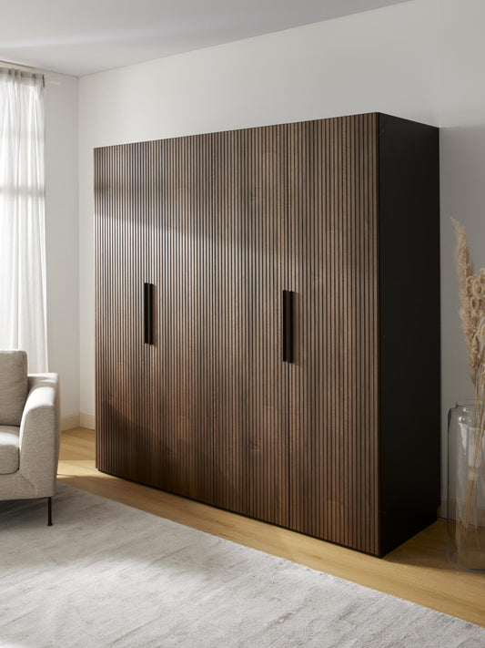 Simone Hinged-Door Modular Wardrobe in Various Sizes, 200 cm Wide