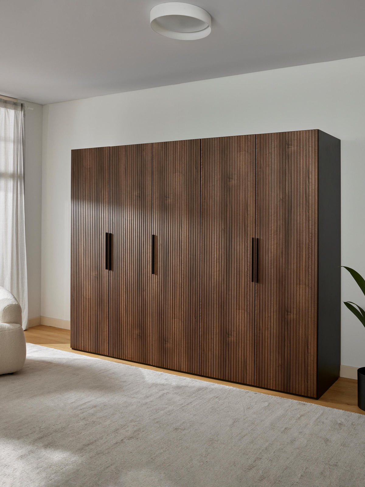 Simone Hinged-Door Modular Wardrobe in Various Sizes, 250 cm Wide