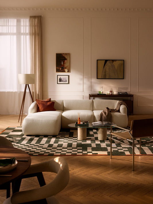 Sofia 3-Seater Modular Corner Sofa in Bouclé