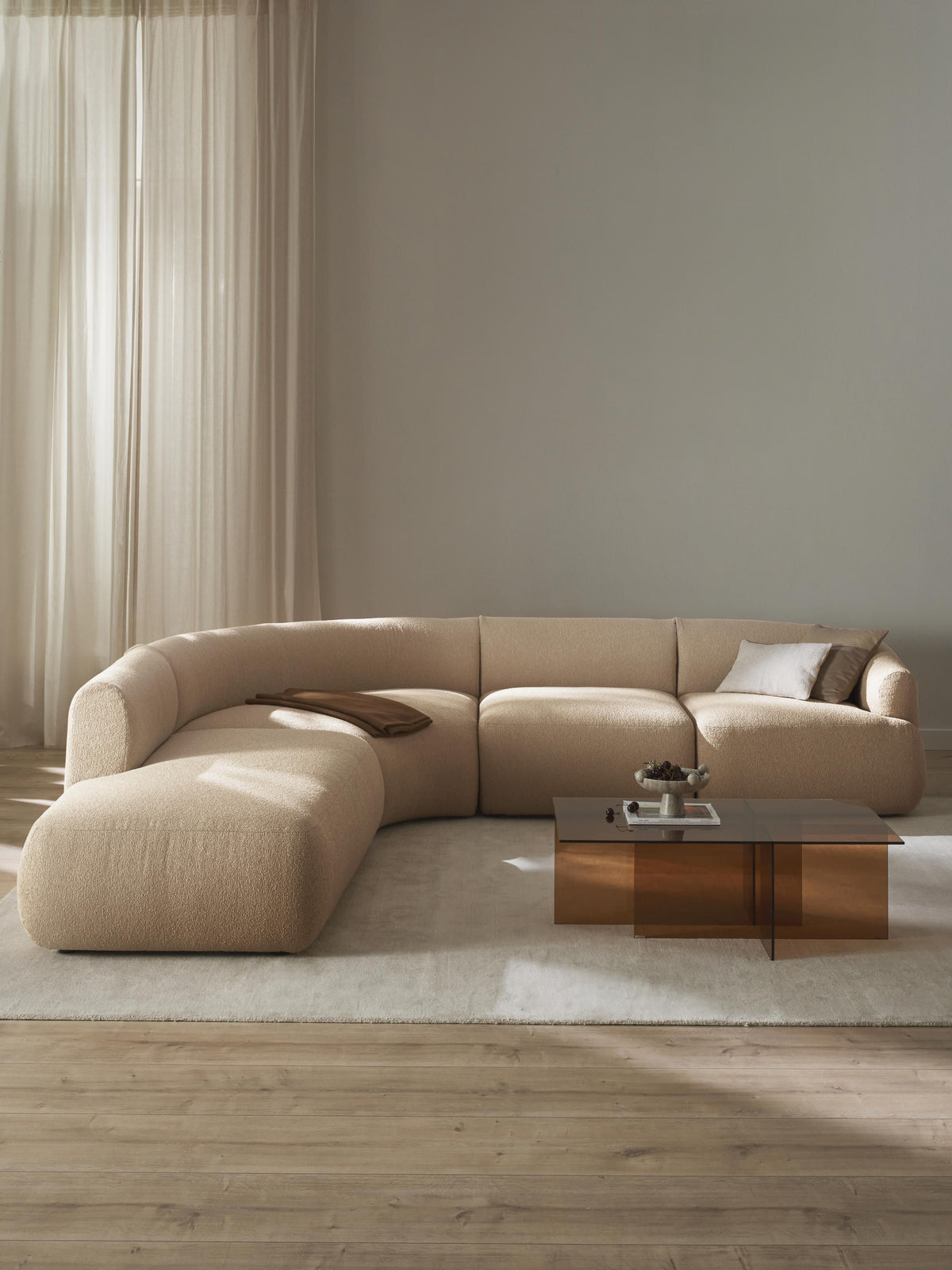 Sofia 4-Seater Modular Corner Sofa in Bouclé