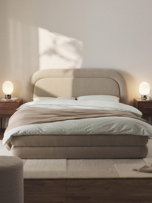 Solomon Bed, Upholstered