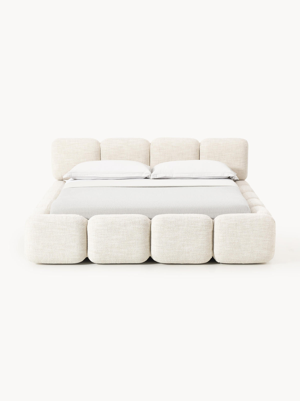 Tayla Bed, Upholstered in Bouclé