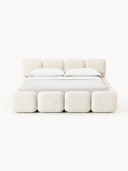 Tayla Bed, Upholstered in Bouclé