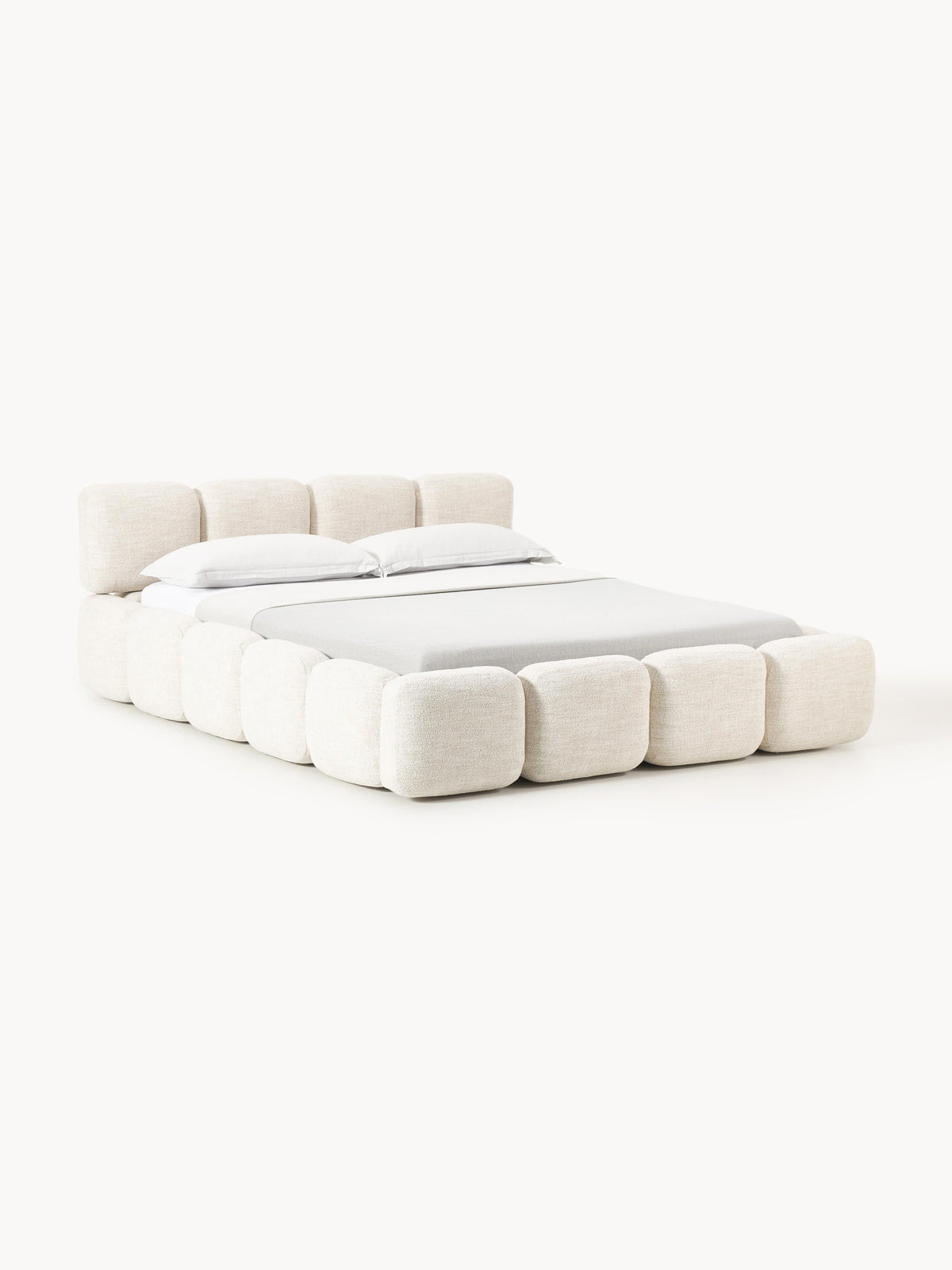 Tayla Upholstered Storage Bed in Bouclé
