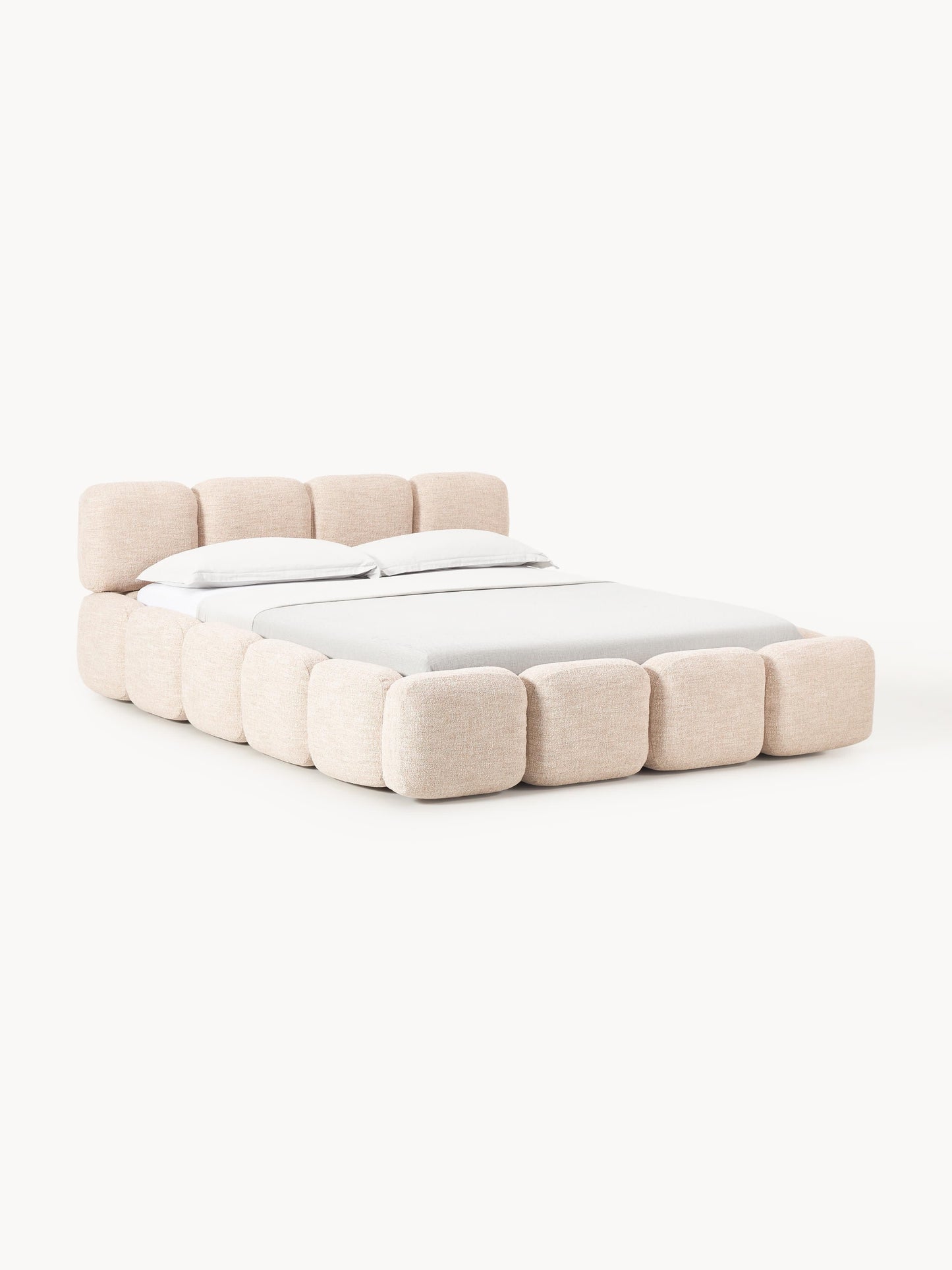 Tayla Upholstered Storage Bed in Bouclé