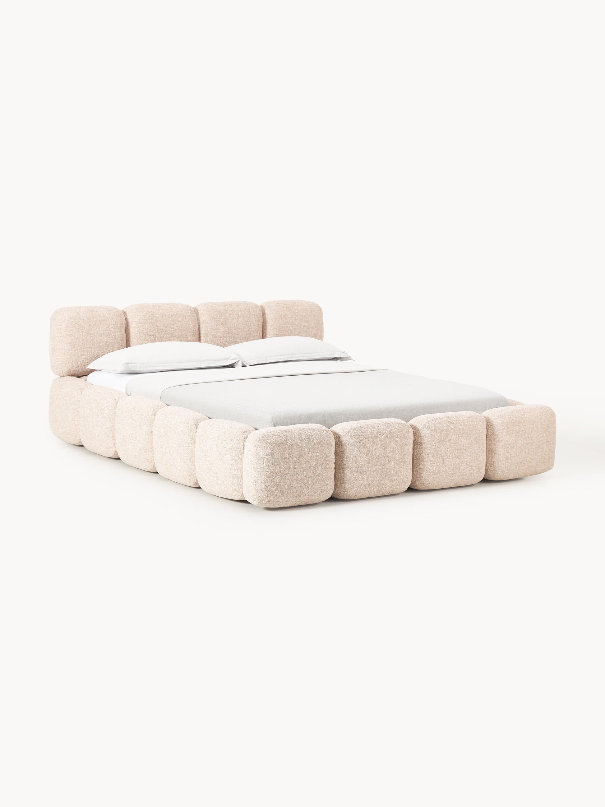 Tayla Upholstered Storage Bed in Bouclé