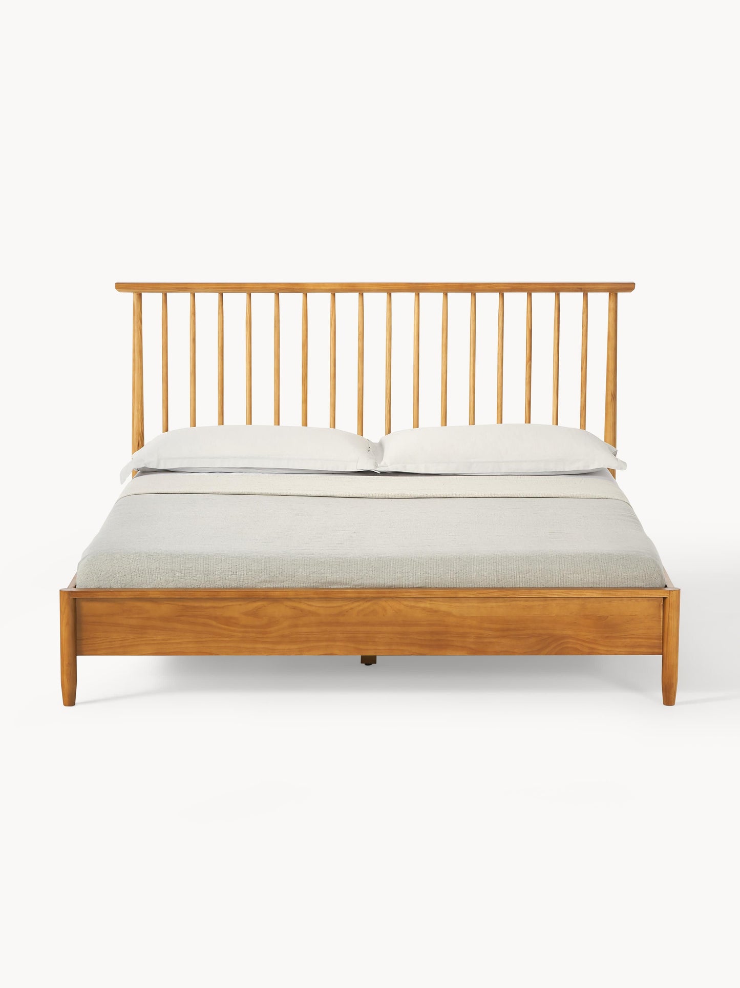 Windsor Bed in Wood with Pine Headboard