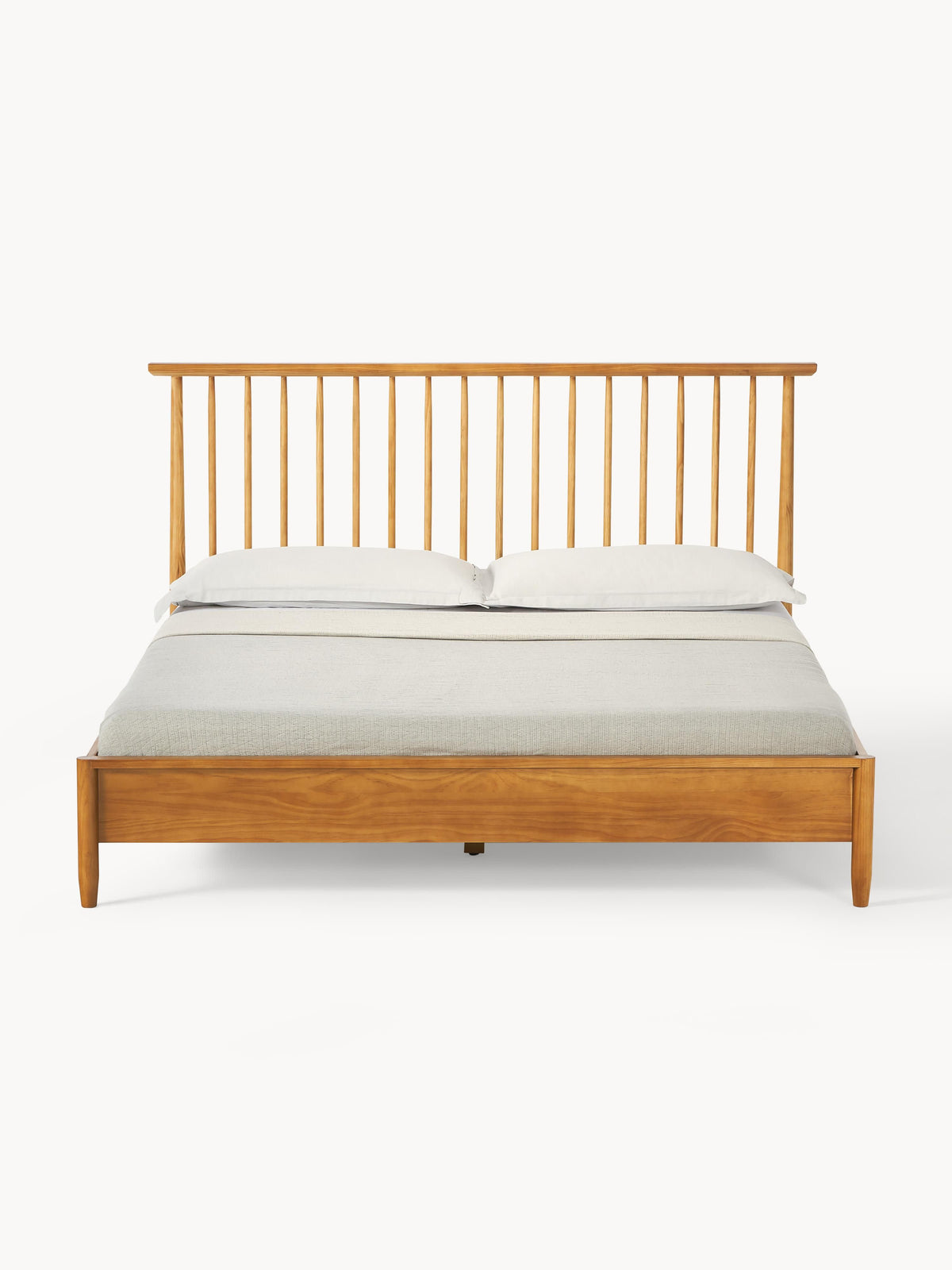 Windsor Bed in Wood with Pine Headboard