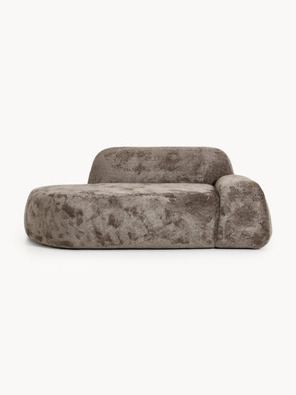 Wolke 2-Seater Sofa in Teddy Bouclé with Chaise Longue