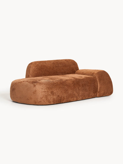 Wolke 2-Seater Sofa in Teddy Bouclé with Chaise Longue