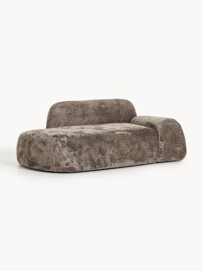 Wolke 2-Seater Sofa in Teddy Bouclé with Chaise Longue
