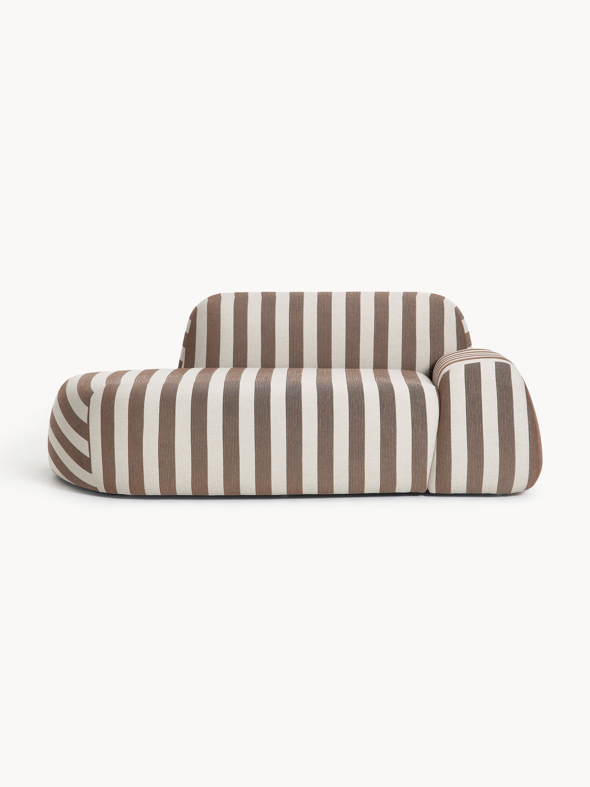 Wolke 2-Seater Striped Sofa with Chaise Longue