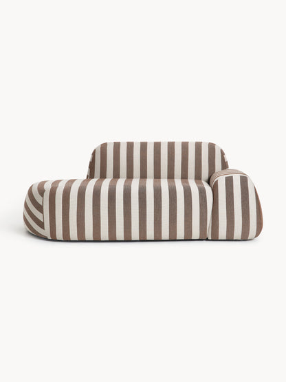Wolke 2-Seater Striped Sofa with Chaise Longue